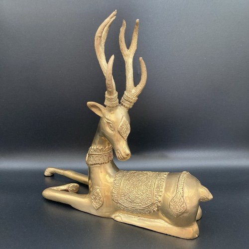 Vintage brass deer - deer, stag