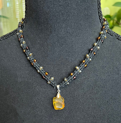 Small pretty amber pendant