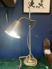 Vintage Antique Style Brass Rise And Fall Desk Lamp Re- Wired 