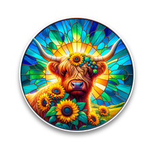 LARGE Highland Cow Floral