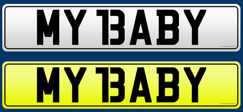 Private number plate baby - , my