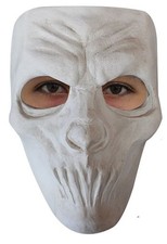 FACE MASK PLASTIC IN WHITE MOUTHLESS