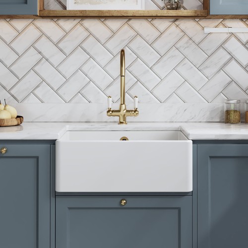 Nuie traditional butler sink - traditional,
