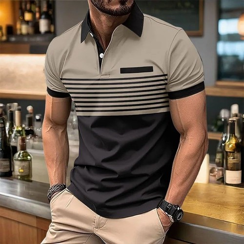 Mens polo shirt colorblock - mens, t