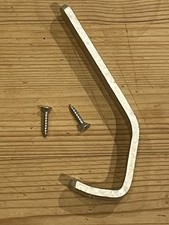 Single Aluminium Coat Hook / Peg | H 12cm D 6cm W 2cm | + 2 Screws 