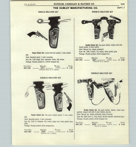 1965 paper hubley - hubley, toy