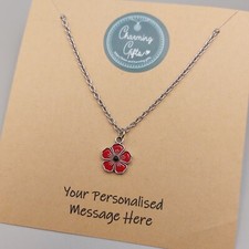 Red Poppy Necklace – August