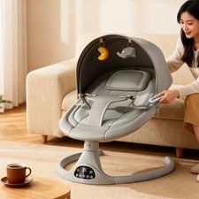 Bluetooth Electric Baby Swing Infant Music Cradle Bouncer Rocker Chair+Remote UK