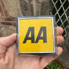 Vintage AA Square Car Badge