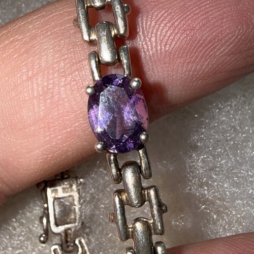 Bracelet amethyst sterling - amethyst,
