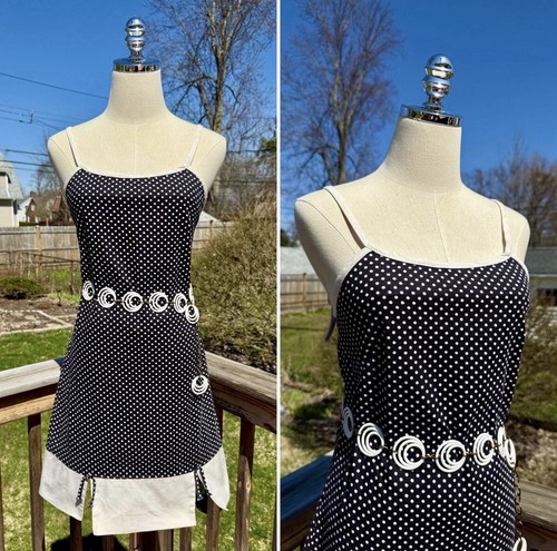 Mod vintage 60s - black, polkadot