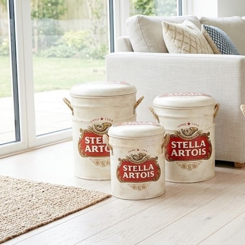 Stella beer artois metal stool - beer,