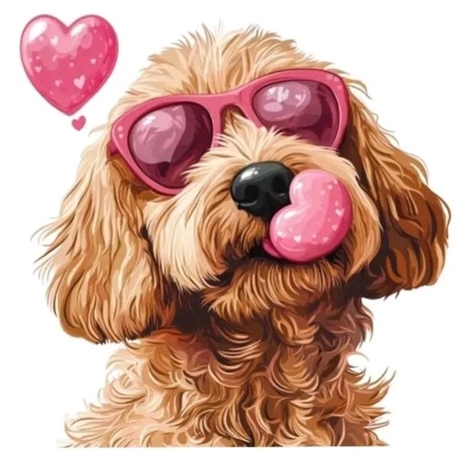 Cute poodle large diy - poodle,