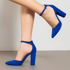 Women Ankle Strap Chunky Block