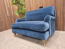Sofa.com Bluebell Loveseat In Deep Turquoise Cotton Matt Velvet RRP-£1530