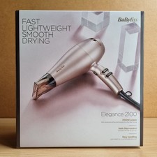 BaByliss Elegance 2100 Ionic Hair Dryer with 3 Heat and 2 Speed Settings NEW