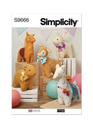 Simplicity 9666 plush animals - simplicity,