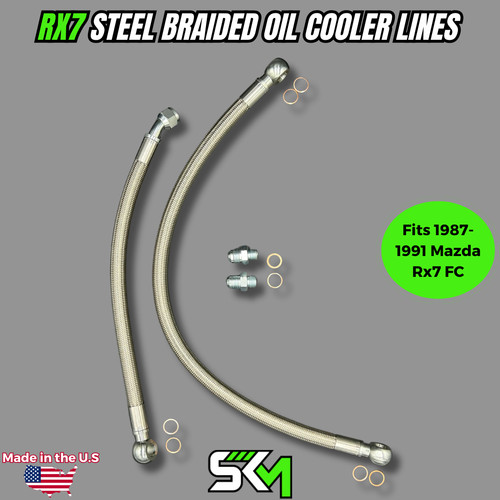 Rx7 oil cooler lines - oil, (new)