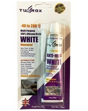 New White Silicone Sealant Tube Bathroom Kitchen Shower Sealer Edging Seal 50g