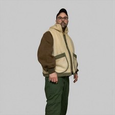 Modified Vintage M-51 Parka Liner Jacket Conmar Zipper 1960s US Army Fleece