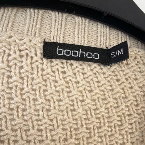 Boohoo beige knit belted open - boohoo,