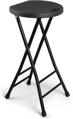 Folding stool black - black, 24