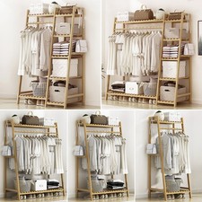 Wooden clothes rail hanging - rail,
