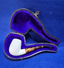 Vintage Tobacco Pipe & Case - Possibly Meerschaum in Case