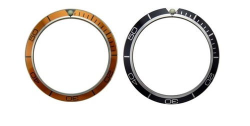 Orange black bezel insert - orange,