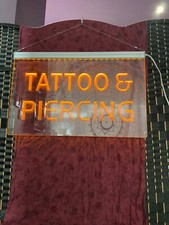 Tattoo Piercing Studio LED INDOOR Neon Sign Light Wall Art Lamp Salon Déco