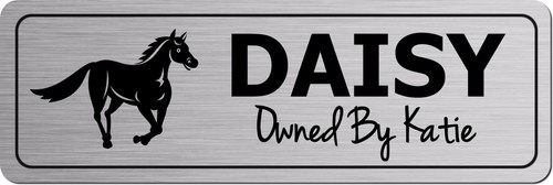 Personalised metal horse door - metal,