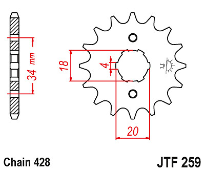 Sprockets jtf259 steel - jtf259.15,