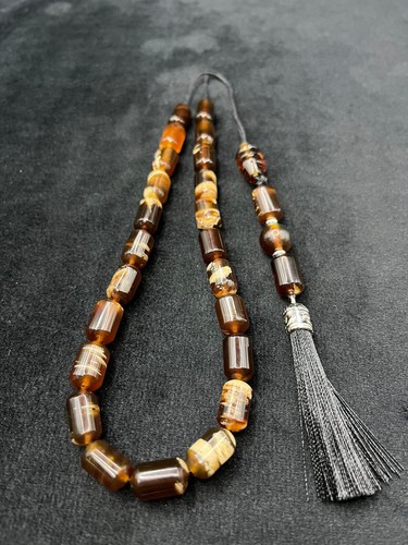 Amber worry beads - amber,
