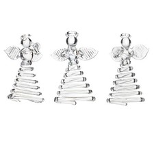 Christmas Tree Decoration 3 Pack Glass Angels