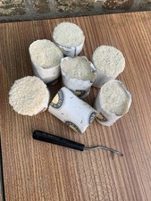 Vintage Readicut Rug Making Wool Cream 170g & Readicut Latch Hook Tool (A3