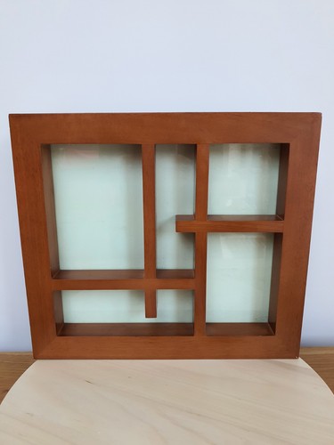 Vintage curio shelf wooden - shelf,
