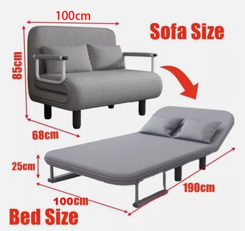 Double fabric sofa bed sleeper - fabric,
