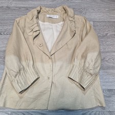 Zara Women's Brown Beige Linen