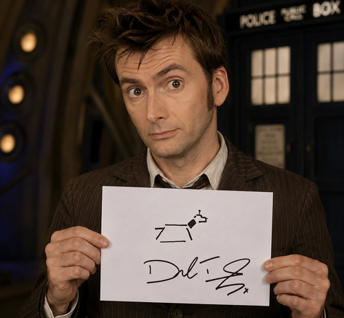 David tennant autograph doodle - david,