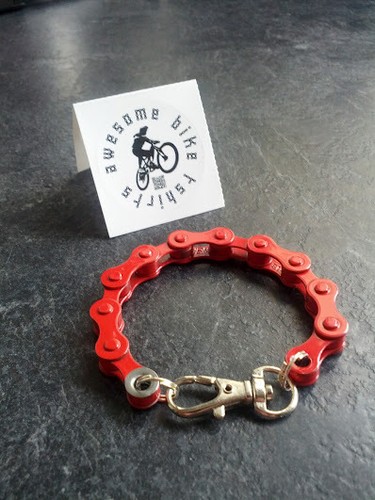 Red bike chain - chain, bracelet