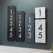 Vertical House Number Sign