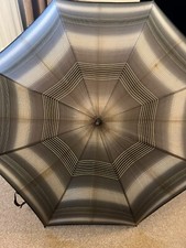 Vintage Umbrella - Lucite Handle - Brown/Beige - Canopy - Parasol