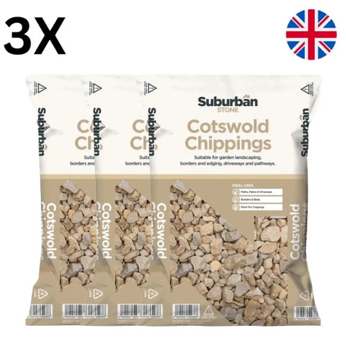 White cotswold chippings 20kg - chippings,