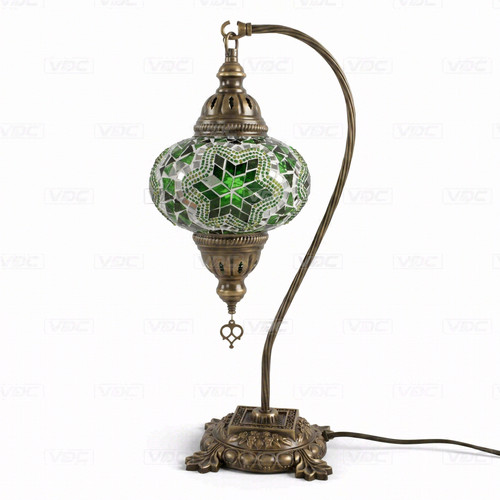 Green turkish mosaic table - turkish,