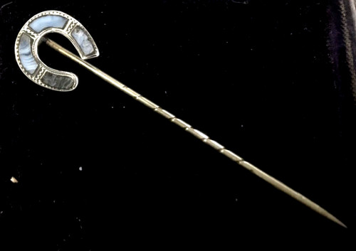 Antique agate stick - antique, pin