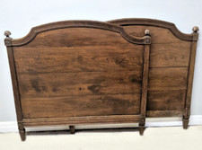 SUPERB FRENCH ANTIQUE LOUIS XVI STYLE SOLID OAK SINGLE DAYBED - c1840s