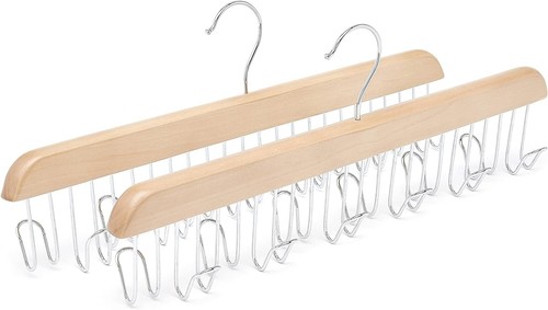 Wooden belt hanger - wooden, 2-pack