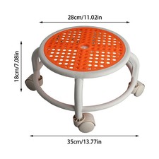 Round Rolling Low Stool