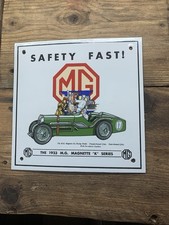 MG Magnette 1934 K Series Baked Enamel Sign Repro Circa 1970 U.K. Made VG Condit