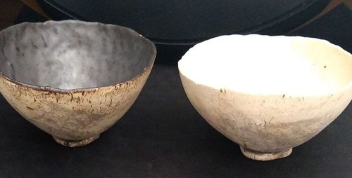 Japanese pottery tea bowls 2pc - tea,